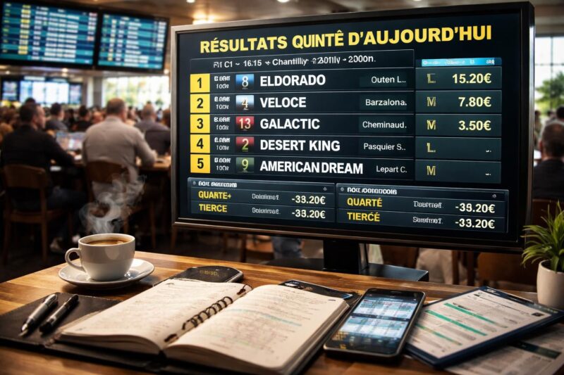 découvrez les résultats du quinté d'aujourd'hui et profitez de nos astuces exclusives pour maximiser vos chances demain.